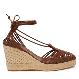 Espadryle Weekend Max Mara Quirino 2515521115670 Brązowy - Espadryle damskie - miniaturka - grafika 1