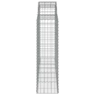 vidaXL Kosze gabionowe, 6 szt, 200x50x140/160 cm, galwanizowane żelazo - Ogrodzenia - miniaturka - grafika 6