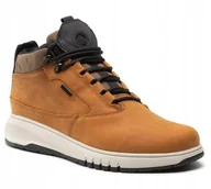 Botki męskie - GEOX MĘSKIE TRZEWIKI BRĄZOWE SKÓRZANE 40 1ŻDB - miniaturka - grafika 1