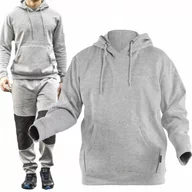 Odzież robocza - Bluza Dresowa Ze Ściągaczami Z Kapturem Kieszeń Szara 2XL 56 Hoegert - miniaturka - grafika 1
