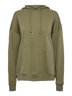 PIECES Damska bluza z kapturem PCCHILLI LS Oversized NOOS BC Bluza z kapturem, Deep Lichen Green, S - Bluzy damskie - miniaturka - grafika 1