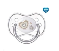 Smoczki uspokajające - Canpol babies CANPOL SMOCZEK SILIKONOWY SYMETRYCZNY NEWBORN BABY 618 MIESIĘCY BEŻOWY 5901691813977 - miniaturka - grafika 1