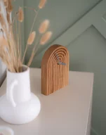 Zegary - Zegar drewniany stojący ze srebrnymi wskazówkami - miniaturka - grafika 1