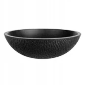 Umywalki - Laveo Umywalka nablatowa granitowa okrągła Amber czarna 41 cm VGR1721T - miniaturka - grafika 1