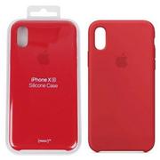 Etui i futerały do telefonów - Etui Silikonowe Apple iPhone XS MRWC2ZM/A Czerwone red - miniaturka - grafika 1