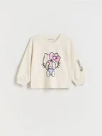 Koszulki dla dziewczynek - Reserved - Koszulka Hello Kitty - kremowy - miniaturka - grafika 1