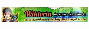 Zakładka do książki z imieniem Wiktoria - Zakładki indeksujące - miniaturka - grafika 1