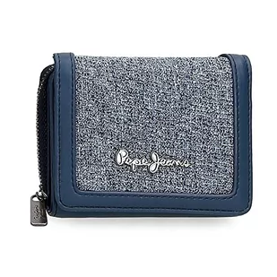 Pepe Jeans Maddie Portfel Niebieski 10x8x3 cms Poliester z syntetyczną skórą, niebieski, Billetero con Monedero, Portfel z portfelem - Portfele - miniaturka - grafika 1