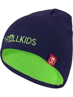 Czapki dla dzieci - Trollkids Dwustronna czapka beanie "Troll" w kolorze jasnozielono-granatowym - miniaturka - grafika 1