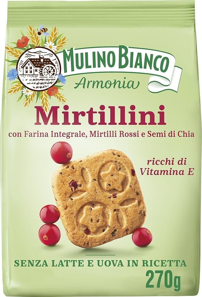 Kruche ciastka z żurawiną Mirtillini 270g - Mulino Bianco