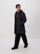 Płaszcze damskie - Reserved - Płaszcz z dodatkiem wełny - ciemnoszary - miniaturka - grafika 1