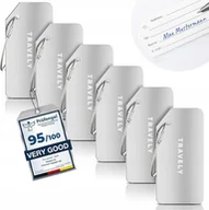 Akcesoria podróżnicze - ZAWIESZKA DO WALIZKI SREBRNA ALUMINIOWA IDENTYFIKATOR BEZPIECZNA PODRÓŻ - miniaturka - grafika 1