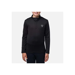 Bluza narciarska dla dzieci Rossignol Boy 1/2 Zip Warm Stretch czarna - Pozostała odzież narciarska - miniaturka - grafika 1