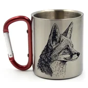 Kuchnia turystyczne i akcesoria - Kubek z Lisem, Metalowy Kubek z Karabińczykiem, 300ML - miniaturka - grafika 1
