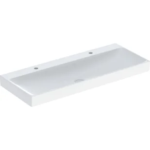 Geberit One Umywalka meblowa 120x48 cm z dwoma otworami na baterię bez przelewu biały z powłoką KeraTect 505.022.01.5 - Umywalki - miniaturka - grafika 1