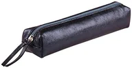 Piórniki - Clairefontaine 400009C - Piórnik skórzany etui na długopisy slim 4x2,5x19,5 cm, Petroleum - miniaturka - grafika 1