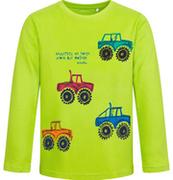 Moda i Uroda OUTLET - T-shirt z długim rękawem dla chłopca, z autami, zielony 4-8 lat - miniaturka - grafika 1