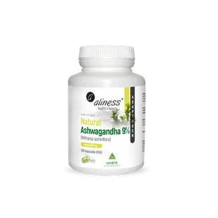Naturalna Ashwagandha 570 mg 9% x 100 Vege caps Aliness suplement diety - Układ nerwowy Naturalna Ashwagandha 570 mg 9% x 100 Vege caps Aliness suplement diety - Układ nerwowy - miniaturka - grafika 1