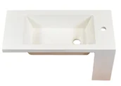 Umywalki - Umywalka wpuszczana w blat, prostokątna, biała, 67 x 33 cm - miniaturka - grafika 1