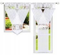 Firany - KOMPLET BALKONOWY PANELE DEKORACYJNYE 120x160 i 120x250cm Z CYRKONIAMI V-KI - miniaturka - grafika 1