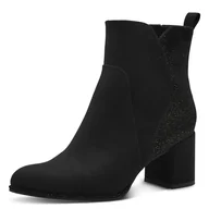 Botki damskie - MARCO TOZZI Damskie botki 2-25095-41, Czarny/z?oty, 37 EU - miniaturka - grafika 1