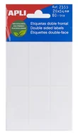 Etykiety do drukarek - APLI dwustronne etykiety, białe 26 x 54 mm - miniaturka - grafika 1