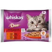 Mokra karma dla kotów - Whiskas Zestawy Klasyczne - mokra karma dla dorosłego kota, w galaretce (kawałki z: wołowiną i drobiem, jagnięciną i kaczką) 4 x 85 g - miniaturka - grafika 1