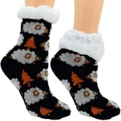 Skarpetki dla dzieci - Ciepłe dziecięce Skarpetki Zimowe Z MISIEM ANTYPOŚLIZGOWE 27-31 - miniaturka - grafika 1