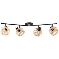 Oprawy, klosze i abażury - Listwa reflektorowa Pecan czarno-beżowa 4 x E14 Inspire - miniaturka - grafika 1