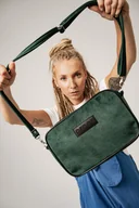 Torebki damskie - PROPS Torebka damska listonoszka zielona welurowa Nefryt - miniaturka - grafika 1