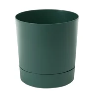 Donice - Doniczka plastikowa Aura 38cm zielona gładka Lamela - miniaturka - grafika 1