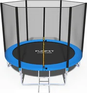 Trampoliny - FunFit Trampolina składana 252 cm z siatką ochronną i drabinką 841 - miniaturka - grafika 1