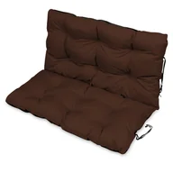 Poduszki ogrodowe - Poduszka Na Ławkę Ogrodową Huśtawkę 120X60X50 Brąz - miniaturka - grafika 1