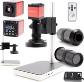 Mikroskopy i lupy - Mikroskop Cyfrowy K10M Kamera 2MP FULL HD HDMI Oświetlenie 56x LED Techrebal - miniaturka - grafika 1
