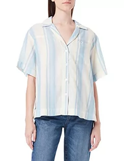 Koszulki i topy damskie - Wrangler Damska koszulka oversize Resort Blouse, Omphalodes Blue, L - grafika 1