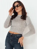 Swetry damskie - Sweter damski LARA jasnoszary Dstreet MY2287 - miniaturka - grafika 1