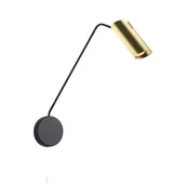 Lampy ścienne - Light Prestige Futuro kinkiet 1-punktowy czarny/złoty LP-17001/1WL GD/BK - miniaturka - grafika 1