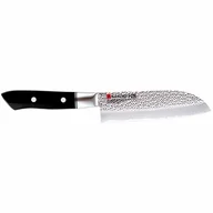 Noże kuchenne - Nóż Santoku, mały kuty VG10 HM dł. 13 cm  młotkowa kod: K-74013 - miniaturka - grafika 1