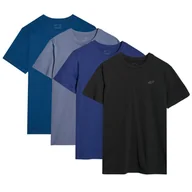 Koszulki męskie - T-shirt męski (ZESTAW KOSZULEK 4 SZT.) 4P-SS-4FWMM00TTSHM2256-90S MULTICOLOR Roz. M - miniaturka - grafika 1