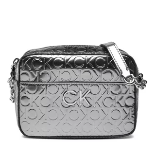 Torebki damskie - Calvin Klein Torebka Re-Lock Camera Bag Em Mono K60K608985 Dark Silver 0IO - grafika 1