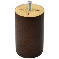 Zawiasy, okucia i inne akcesoria - Noga meblowa drewniana 100/55 mm walec wenge - miniaturka - grafika 1