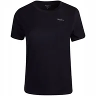 Koszulki i topy damskie - PEPE JEANS KOSZULKA DAMSKA T-SHIRT TOMITA RO CZARNA r.S - miniaturka - grafika 1