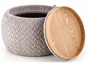 Pufy i podnóżki - Pufa Otwierana Ze Schowkiem BONO 2w1 - miniaturka - grafika 1