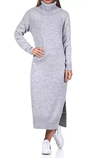 Only Damska Onlbrandie L/S Roll Neck Knt Noos Sukienka, Szary, XS - Sukienki - miniaturka - grafika 1