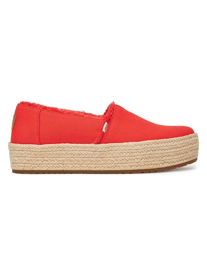 TOMS Espadryle w kolorze czerwonym