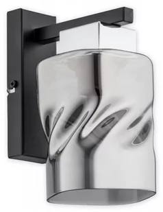 Lemir Meru Cza + Ch Kinkiet O2960 K1 CZA + CH - Lampy ścienne - miniaturka - grafika 1
