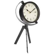 Zegary - Atmosphera Zegar stołowy na trójnogu 37 cm czarny z rzymskimi cyframi 169324 - miniaturka - grafika 1