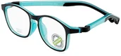 Akcesoria i dodatki do ubrań dla dzieci - NANOVISTA Unisex dziecięce okulary przeciwsłoneczne POWER UP 3.0, BICOLOR czarne MATE/AZUL GLOW, 50 - miniaturka - grafika 1