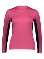 Koszulki sportowe damskie - Mizuno Koszulka funkcyjna "Mid Weight Crew" w kolorze różowym - miniaturka - grafika 1