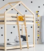 Łóżka dla dzieci i młodzieży - Piętrowe łóżko domek dla dzieci P8-K39 - miniaturka - grafika 1
